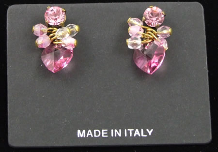 Swarovski Crystal Heart Pierce Earrings