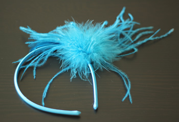Turquoise Blue Feather Alice Band Fascinator