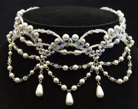 White Pearl Bead Necklace
