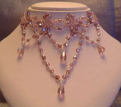 Lilac AB Glass Crystal Necklace
