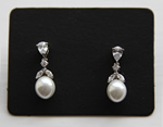 White Pearl Wedding Earring