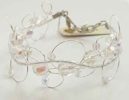 Image of AB Crystals Bracelet on Silver wire