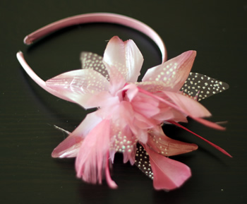 Pink Flower Alice Band Fascinator