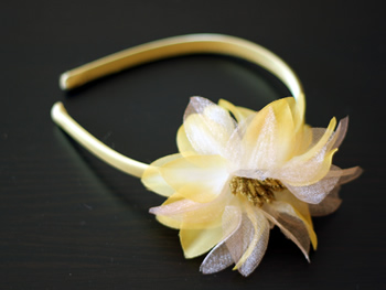 Golden Yellow Flower Alice Band Fascinator