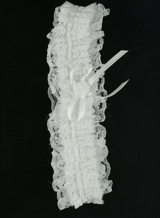 White Elasticated Lace Garter