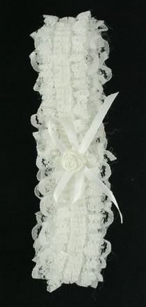 Cream Ivory Elasticated Lace Garter