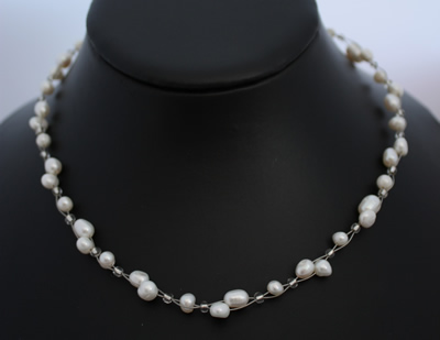 Image of Freshwater Pearl Entwined Necklace