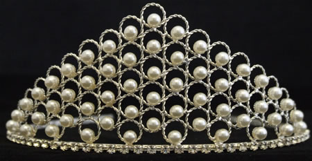 Twisted Silver Circle Diamante Tiara