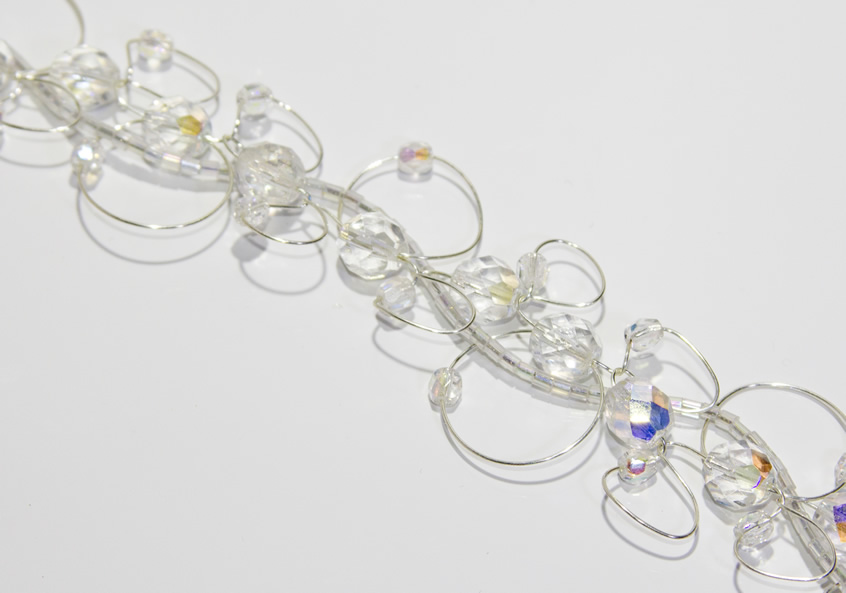 Image of AB Crystals Bracelet on Silver wire