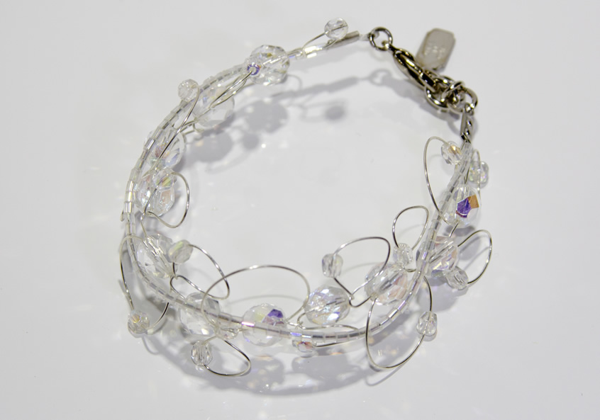 Image of AB Crystals Bracelet on Silver wire