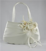 Ivory Satin Wedding Bag